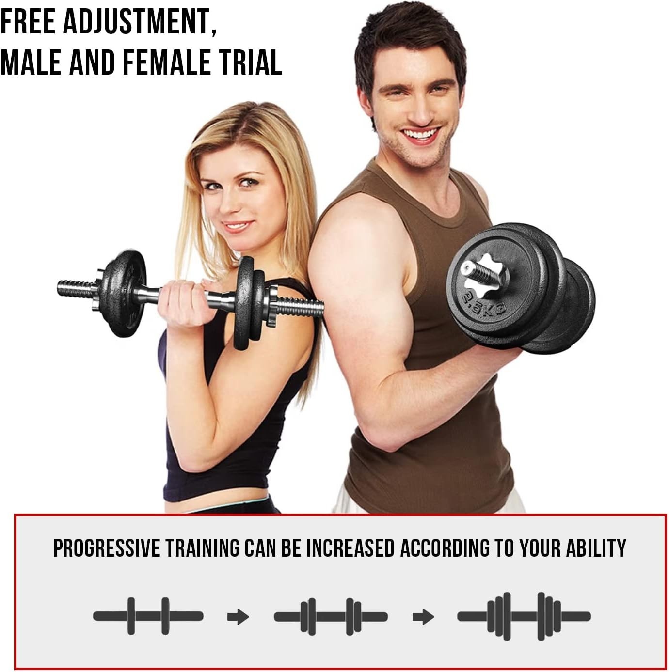 20KG Adjustable Dumbbells Set Spinlock Cast Iron Home Gym Weights