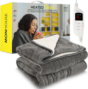 Electric Heated Blanket Double 150x200cm 9 Heat Settings Timer