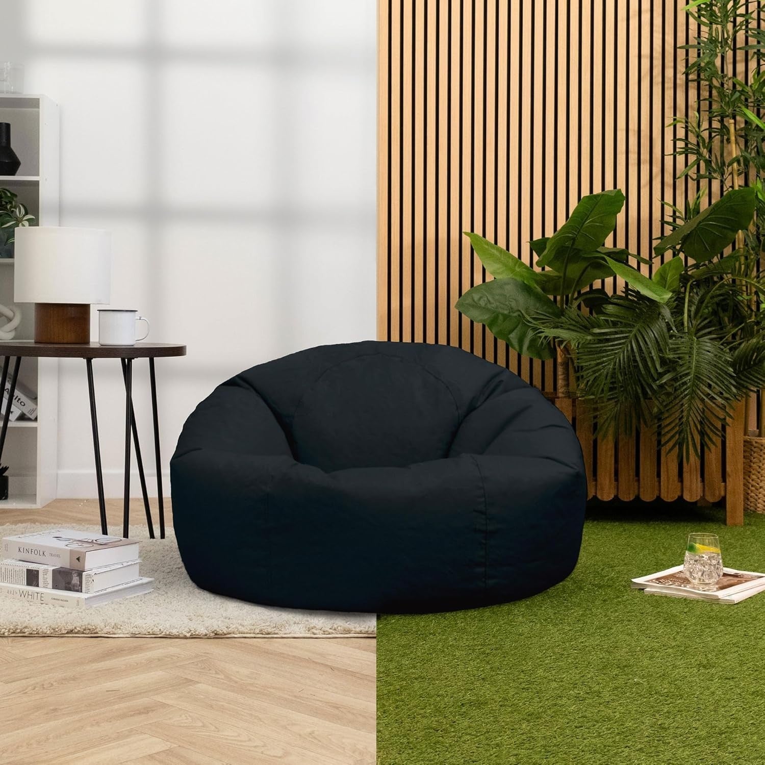Outdoor Bean Bag Chair Water Resistant Large Floor Seat Garden Use