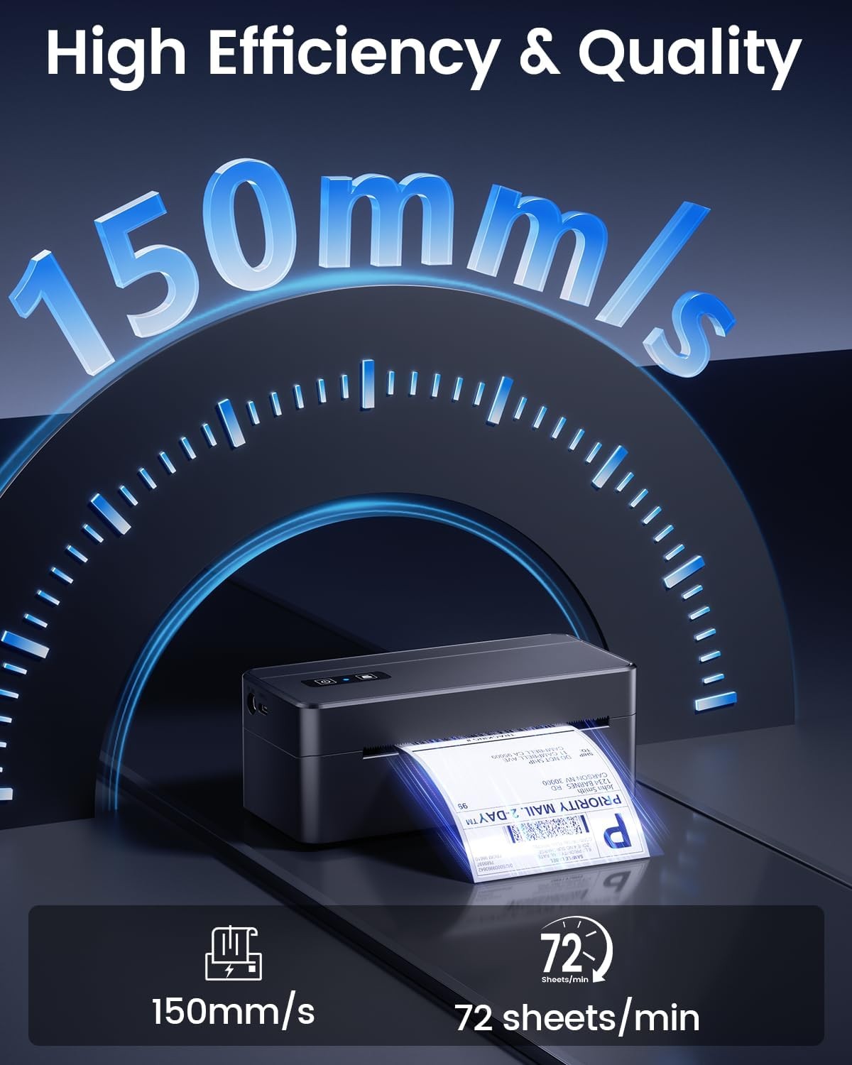 Bluetooth Thermal Shipping Printer 4x6 USB Postage