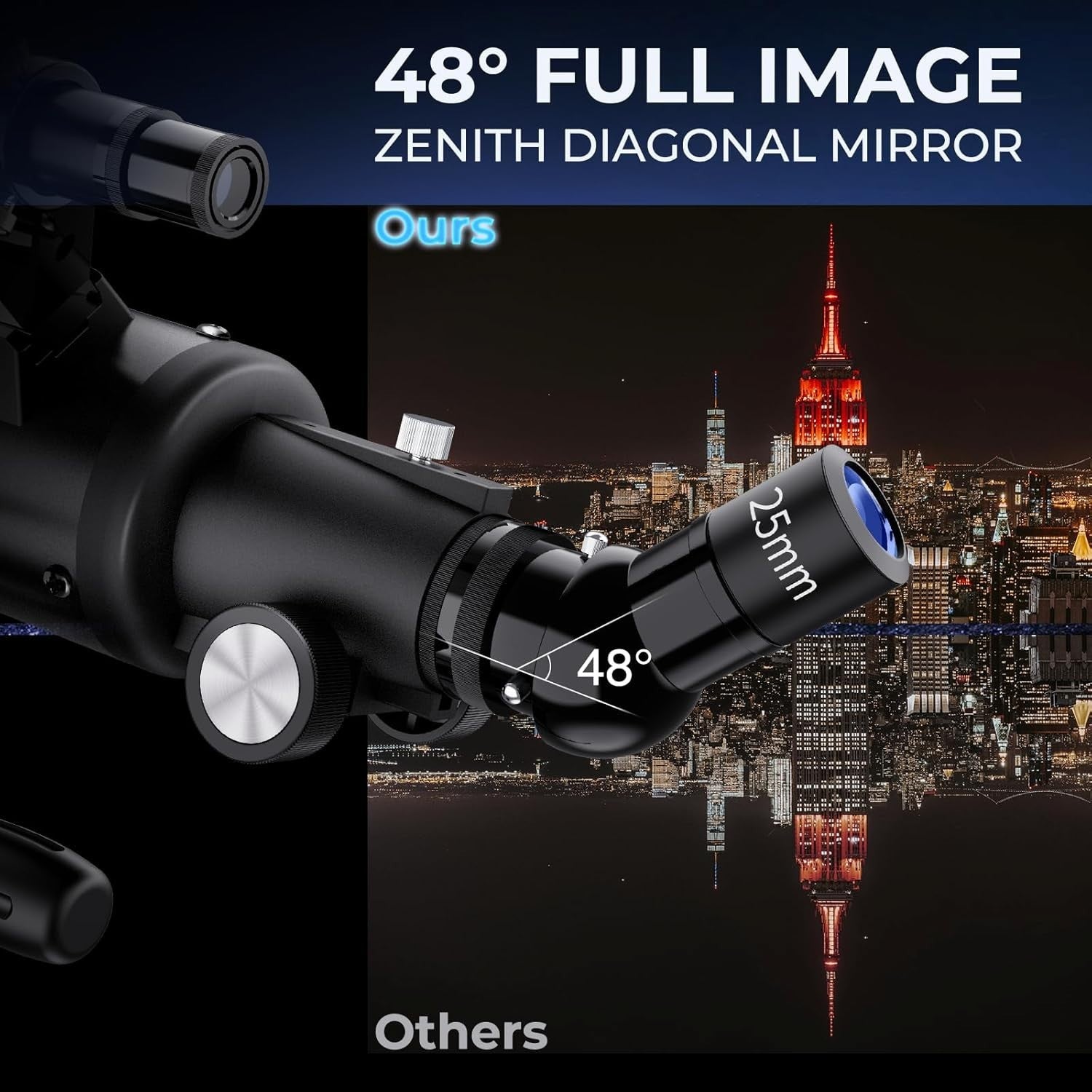 Advanced Telescope 90mm Refractor 32X-240X Astronomy Kit Black Tripod