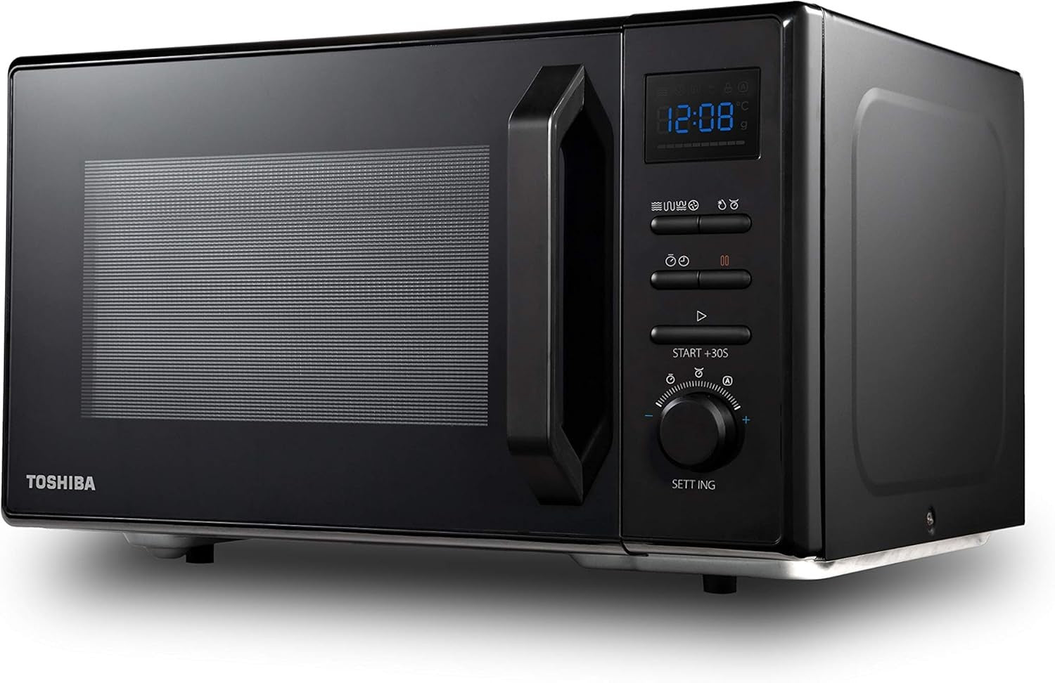 25L Microwave Oven 950W Convection Grill Easy-Clean Black