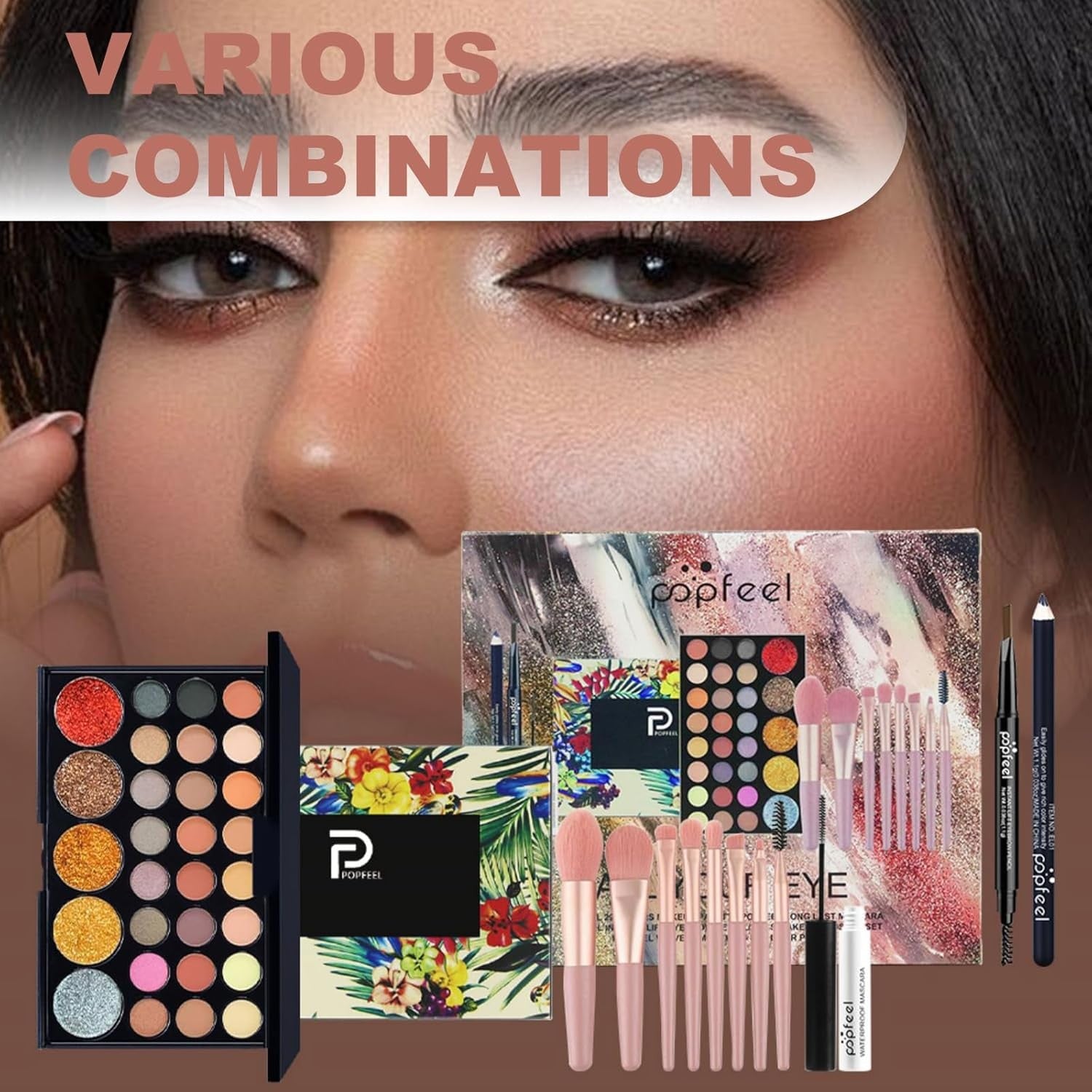 All In One Makeup Gift Set Eyeshadow Lipstick Blush Travel Kit