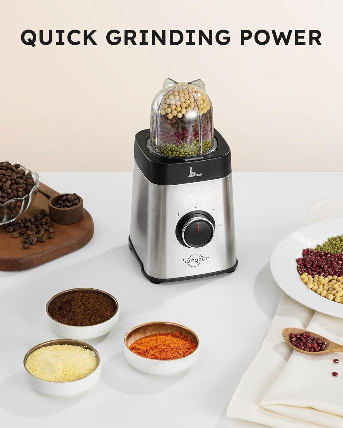 500W 5-in-1 Food Blender Mixer Set Smoothies Ice Veg Fruit Processor Jug