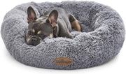 70cm Calming Donut Dog Bed Plush Washable Anti Anxiety Pet
