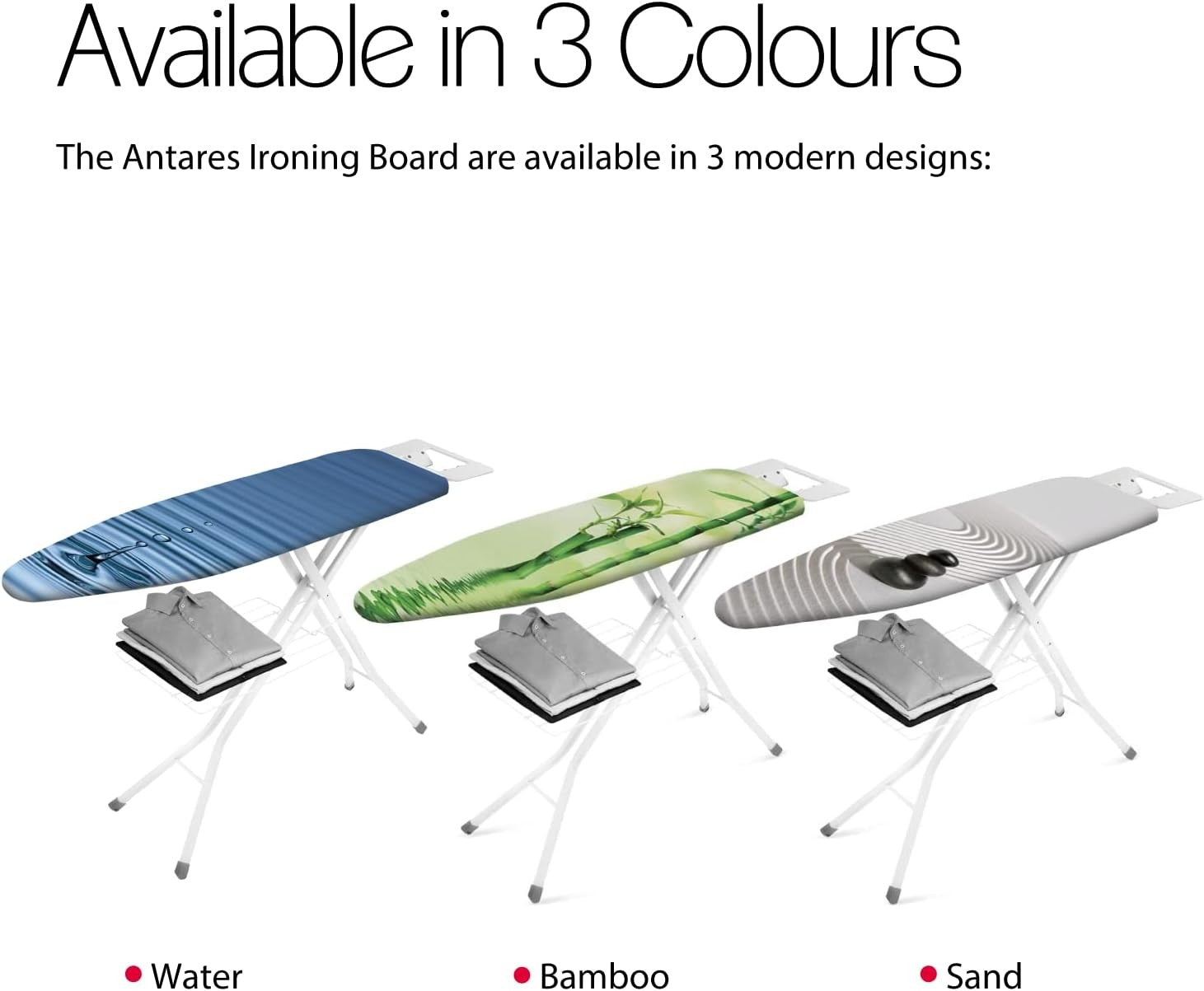 Large Adjustable Ironing Board with Iron Rest & Linen Shelf Heavy Duty