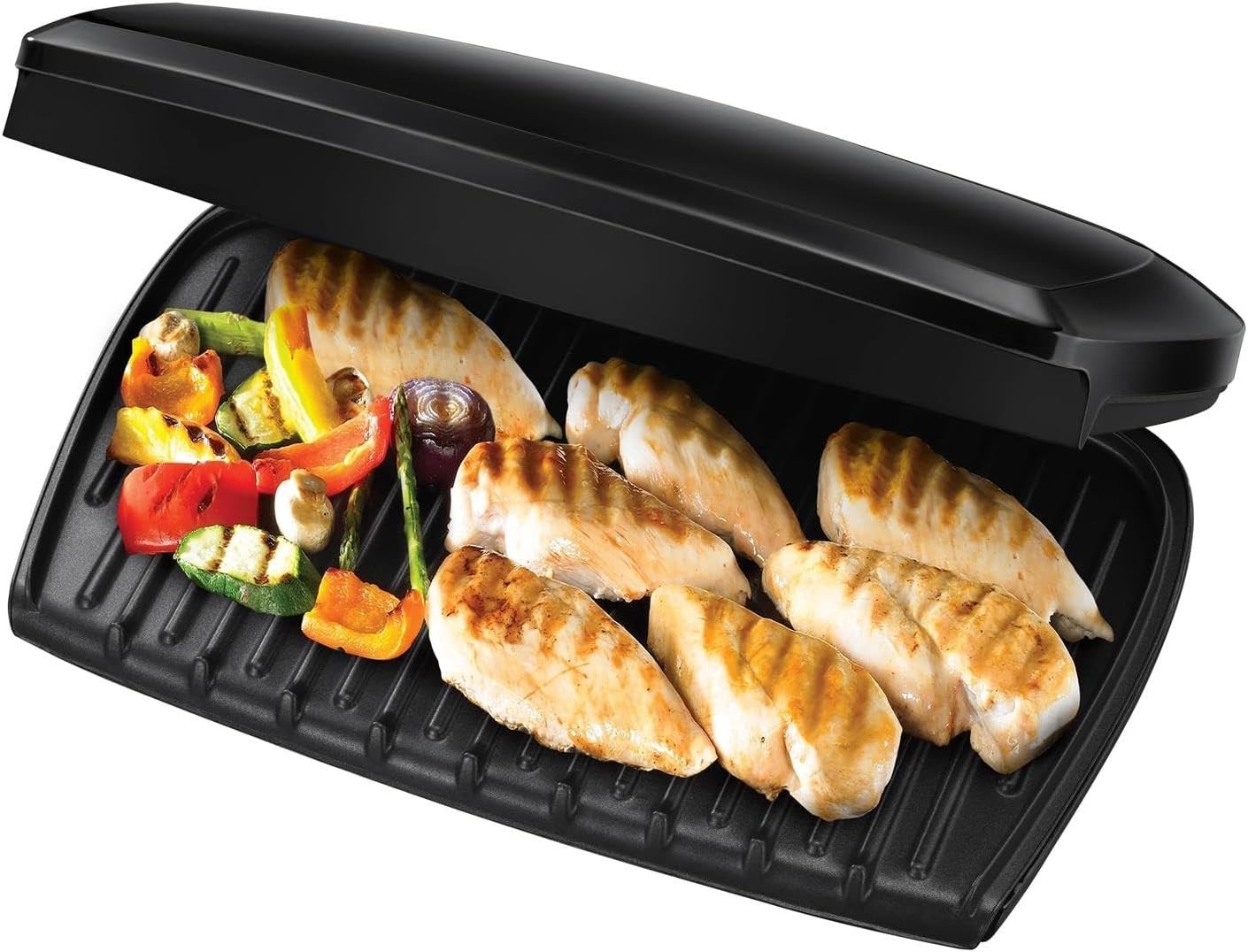Large Electric Grill 2400W Floating Hinge Non-Stick Drip Tray