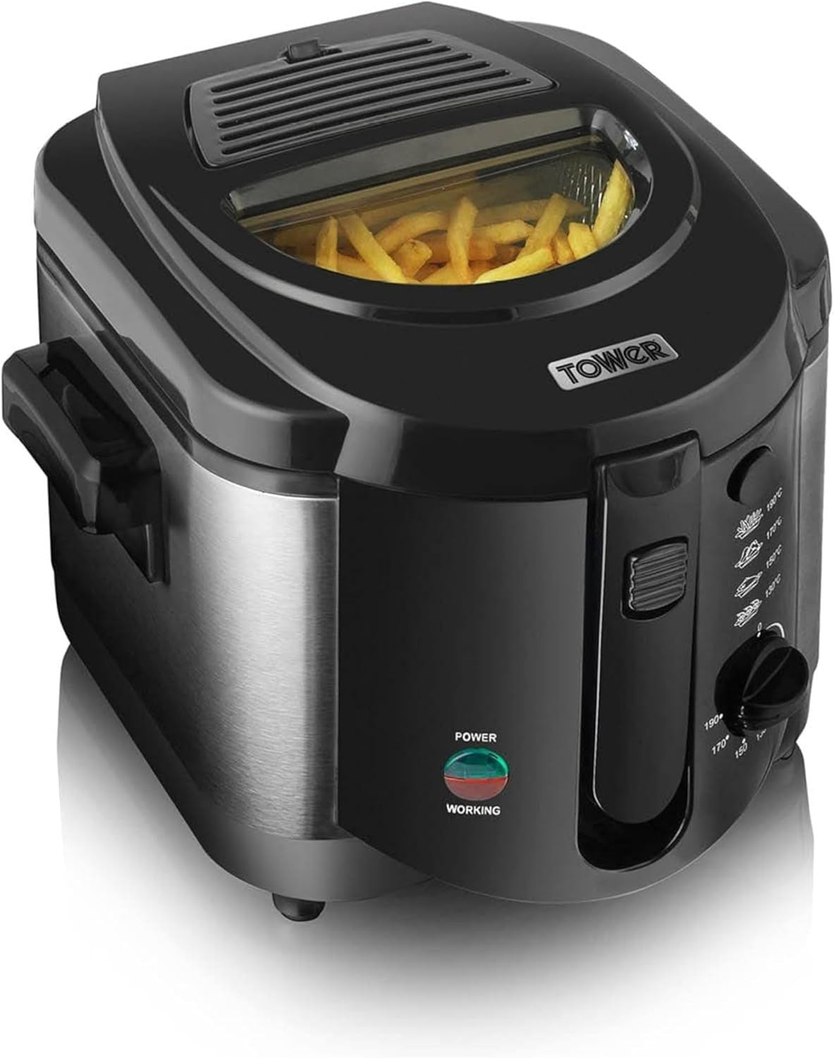 2L Electric Deep Fat Fryer 1500W Adjustable Thermostat Viewing Window