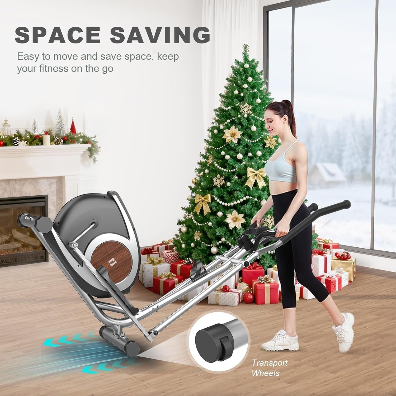 Ultra-Quiet Elliptical Cross Trainer 16-Level Magnetic Resistance Home Gym