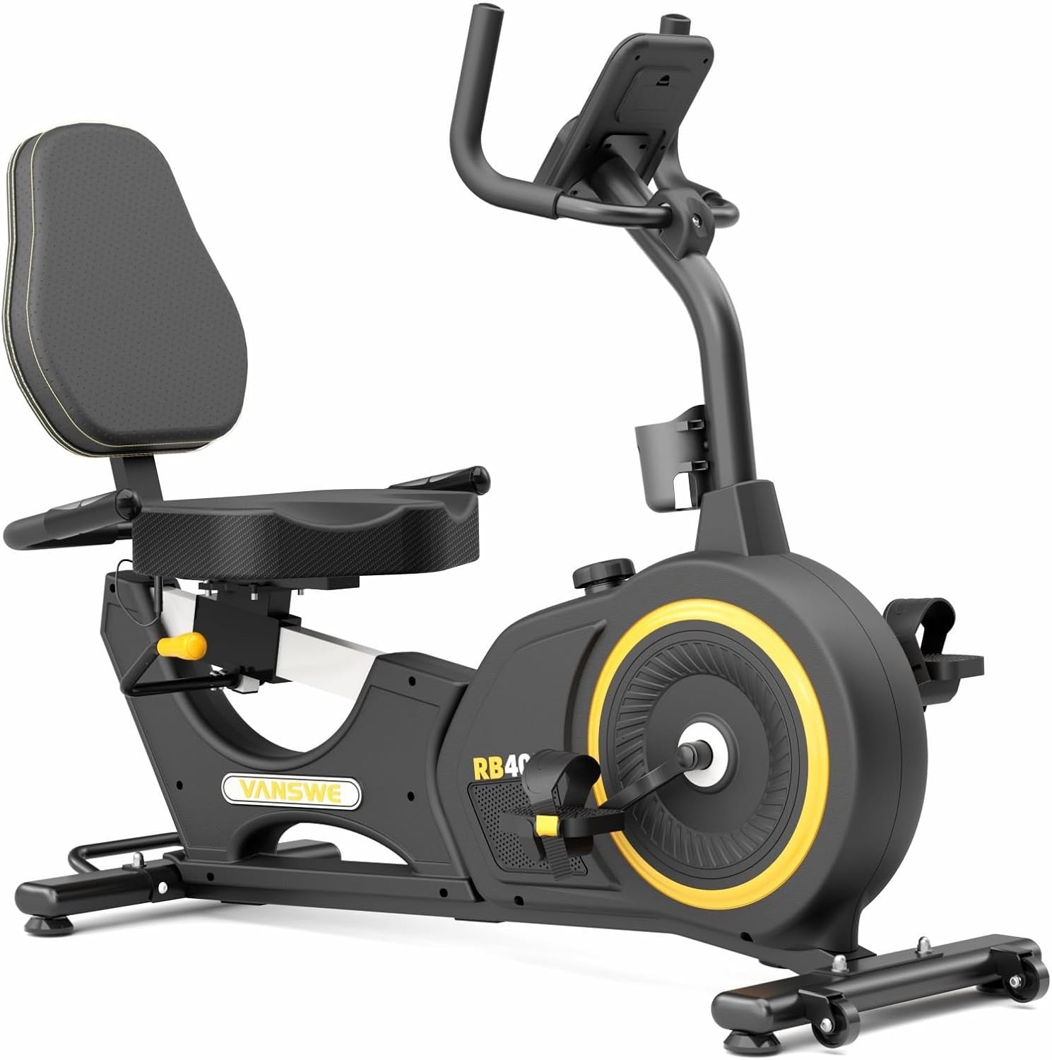 Recumbent Exercise Bike Magnetic Bluetooth LED Pulse 400LB Adjustable Seat Home
