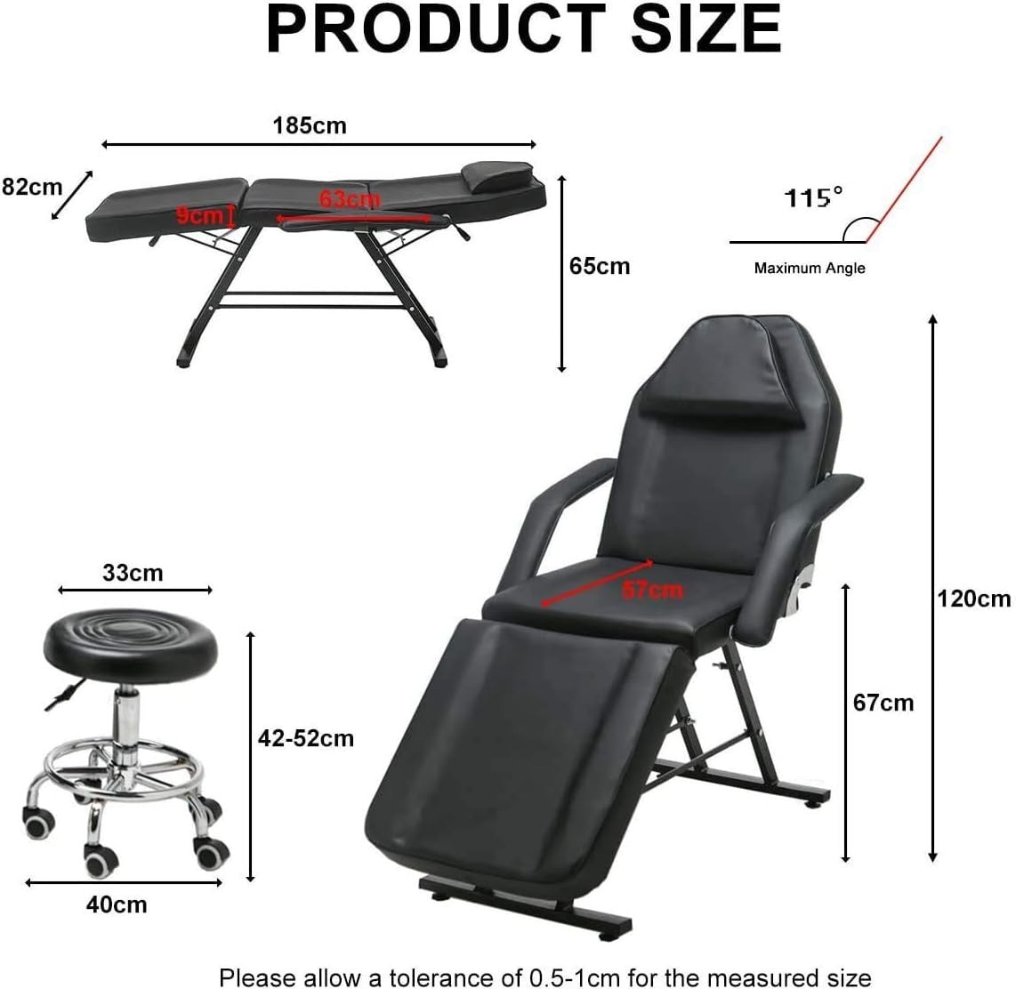 Adjustable Pedicure Salon Stool With Foot Spa Basin Rolling Chair