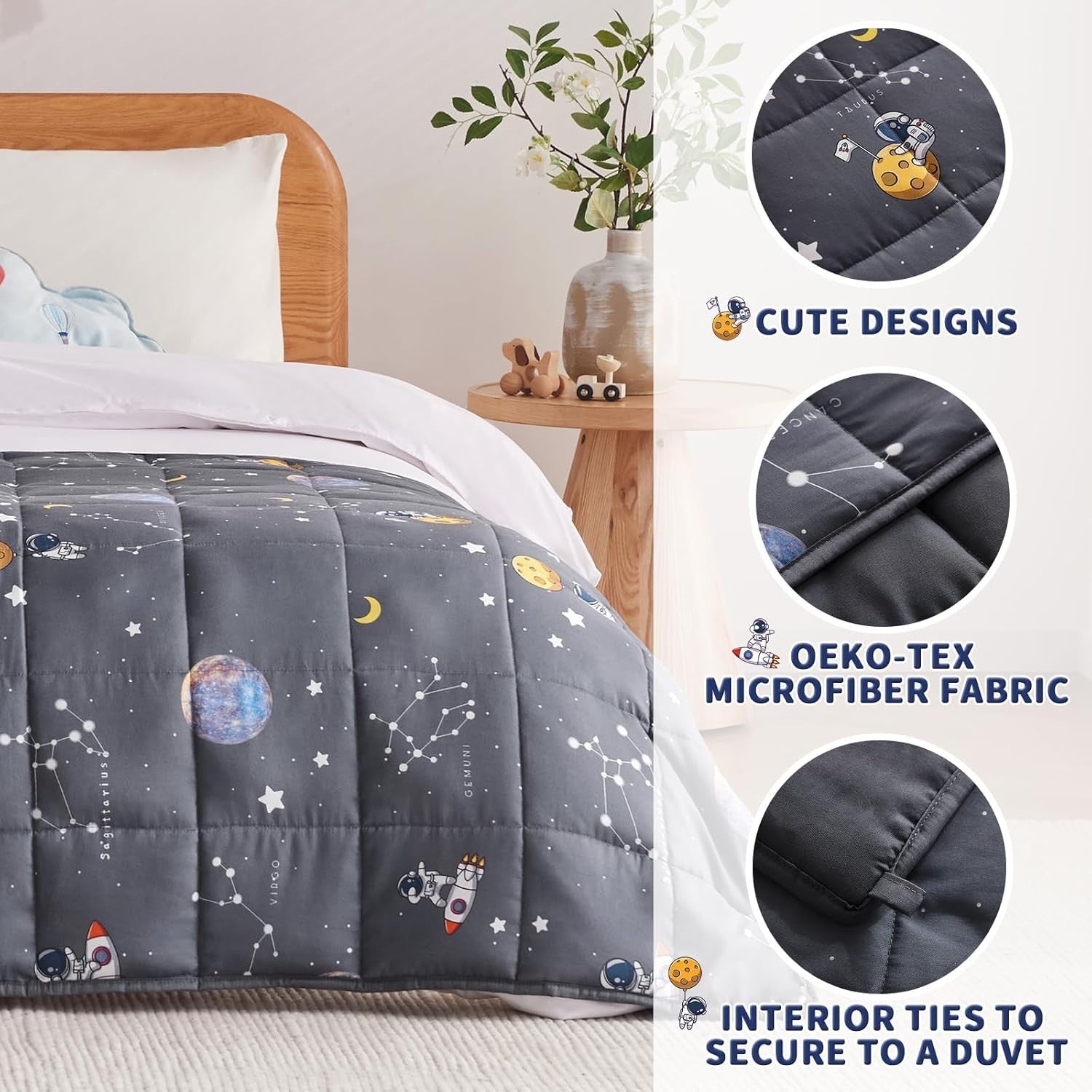 Kids Weighted Blanket 36x48in 5lbs Breathable Cooling Throw