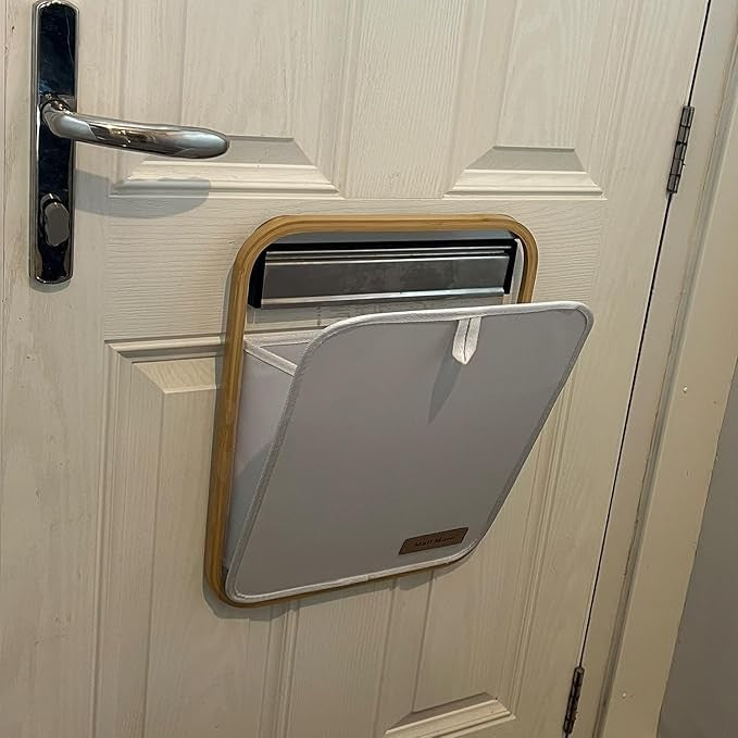 No-Drill Letterbox Mail Catcher White | Draught Stopper | Parcel Holder | 35x50