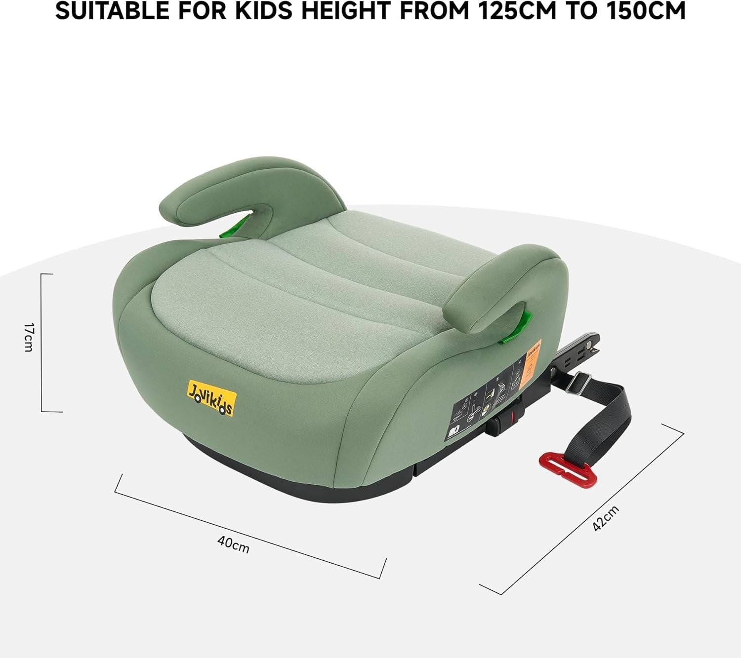 i-Size ISOFIX Booster Seat 125–150cm Group 2/3 Travel Seat