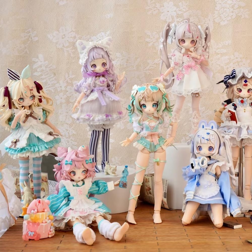 20cm Anime BJD Doll Blind Box Whole Set 6 Figures No Duplicates Gift