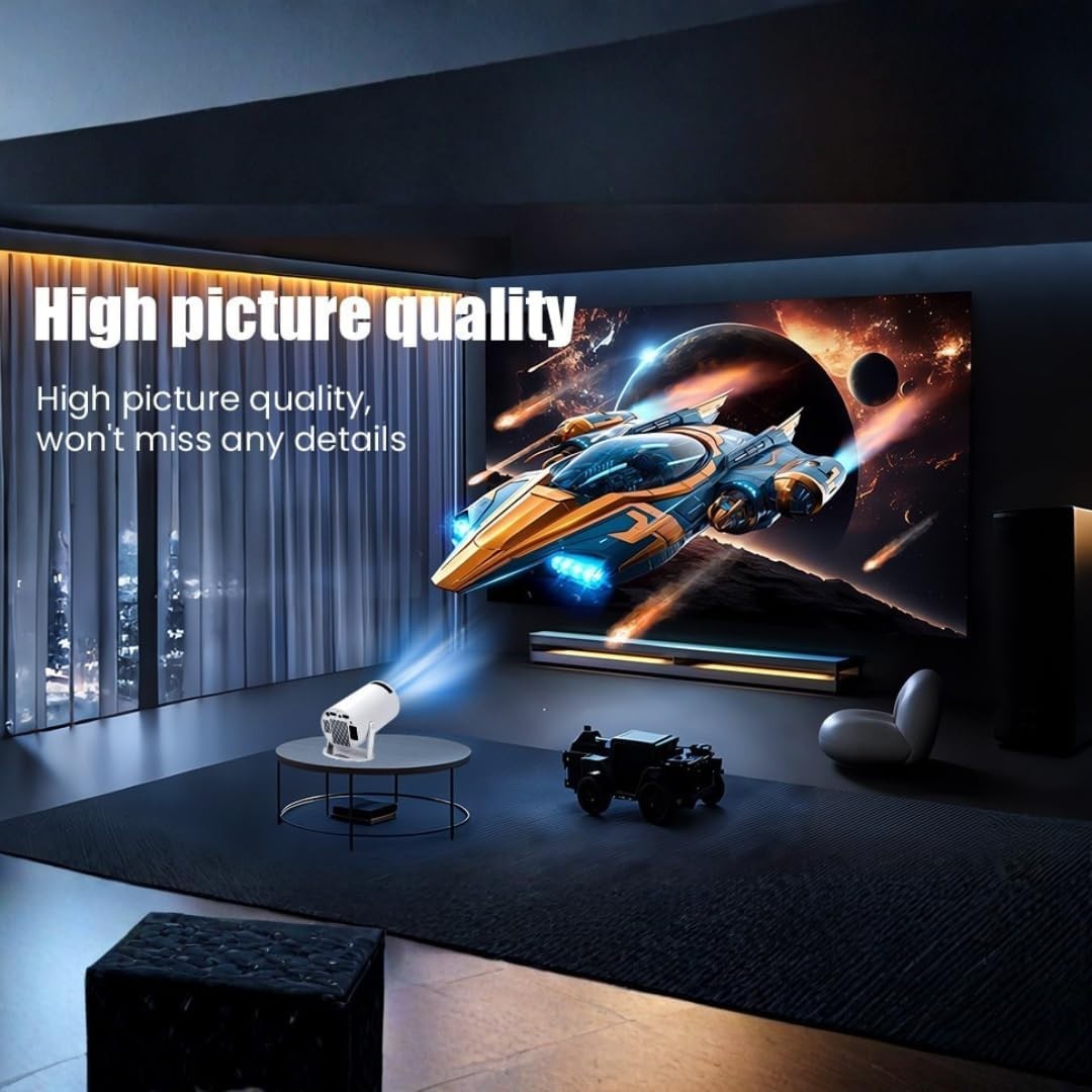 Mini Smart Projector 1080P Portable LED WiFi Bluetooth Home Cinema
