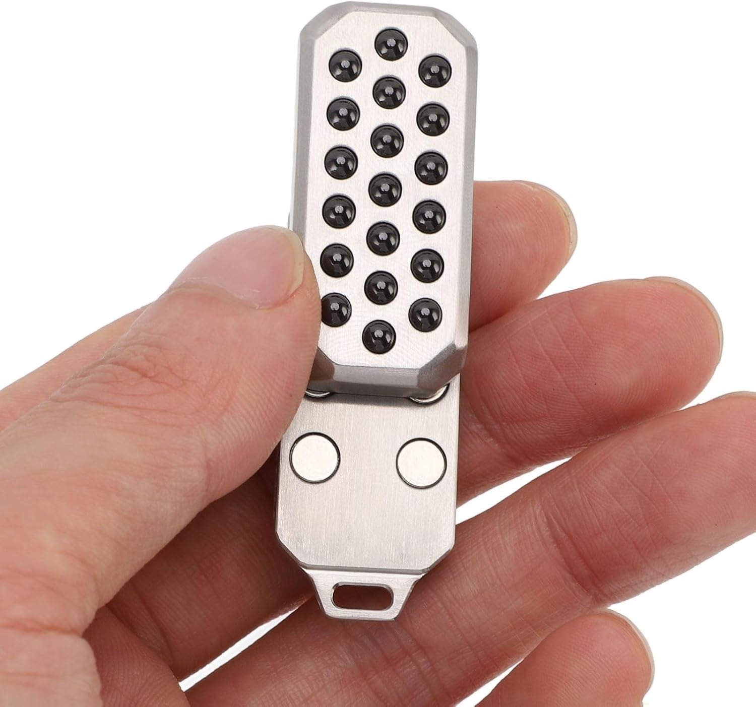 Stainless Steel Push Slider Fidget Stress Relief Pocket Focus Toy