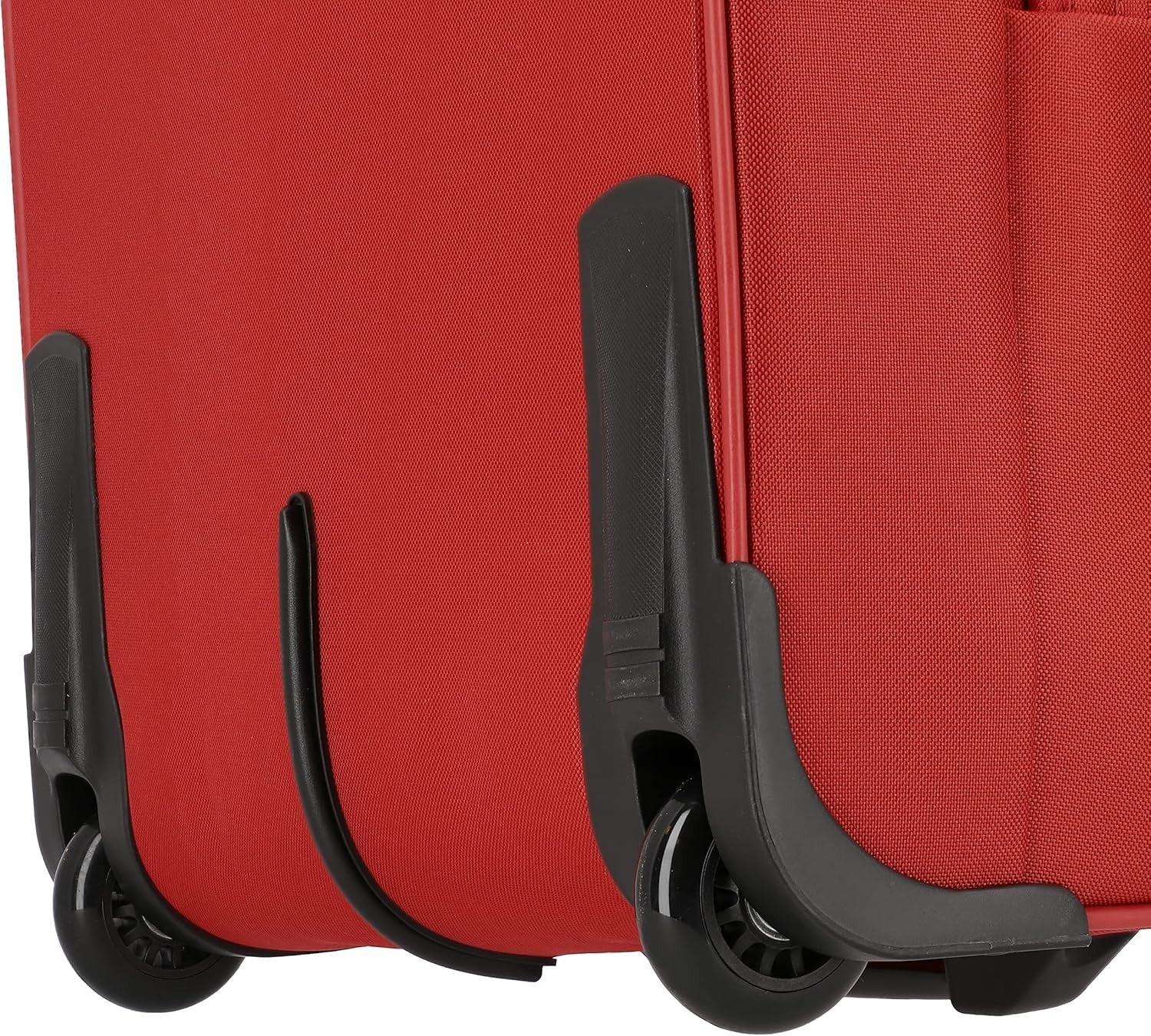 Medium Soft Shell Travel Suitcase 2 Wheel Trolley 63cm 58L Red