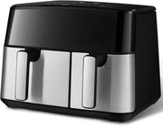 9L Dual Air Fryer | Double Drawer 4.5L x2 | 8 Presets | Touchscreen 1700W