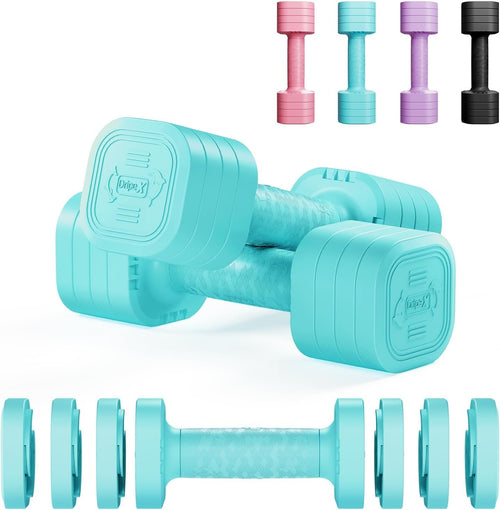 4-in-1 Adjustable Dumbbells 2.5KG Pair Compact Non-Slip Home Workout