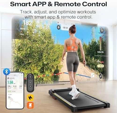 3-in-1 Under-Desk Walking Pad Treadmill 2.5HP Quiet Compact Home Office