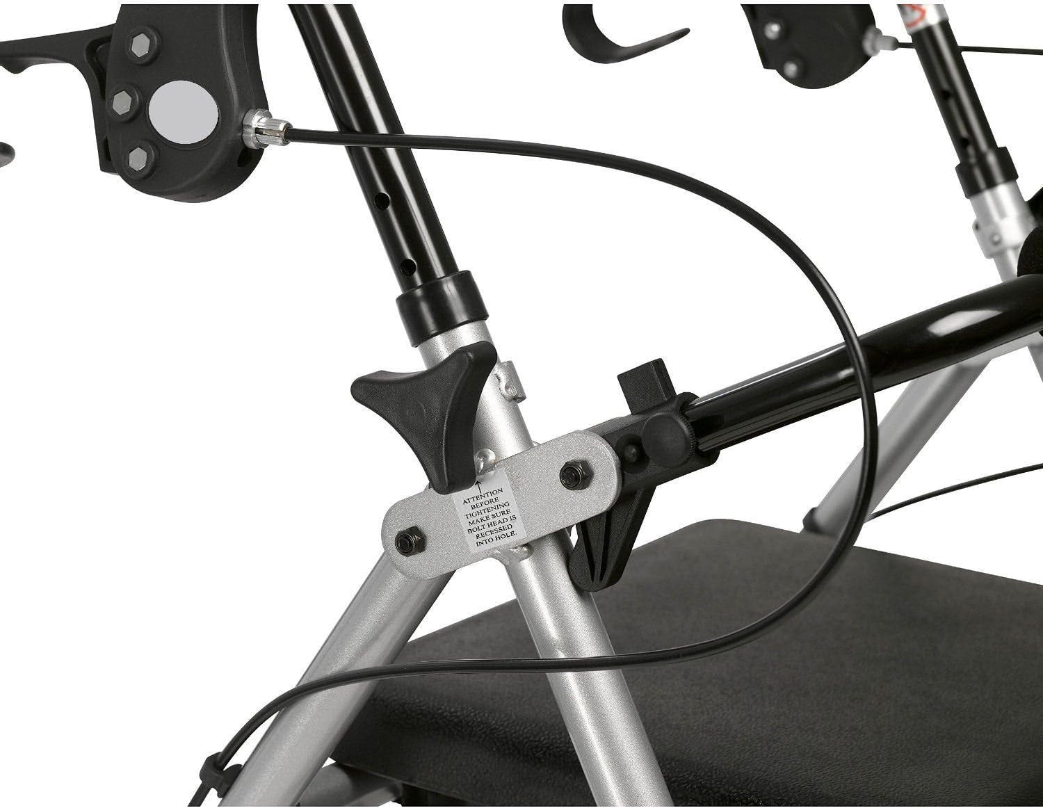 Ultra Lightweight Folding Rollator Walker with Brakes Bag 4 Wheels