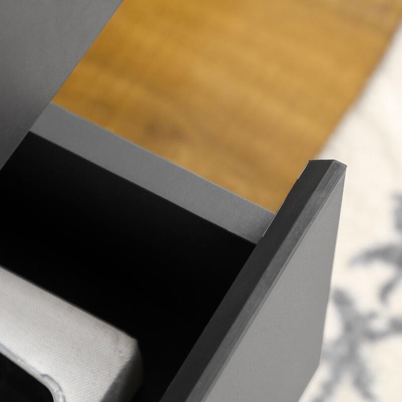 Grey Sideboard Storage Cabinet 3 Drawer 2 Door Cupboard – Hallway Unit