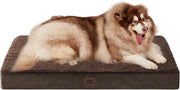 Orthopedic XXL Dog Bed 127x91x10cm Washable Cover Brown
