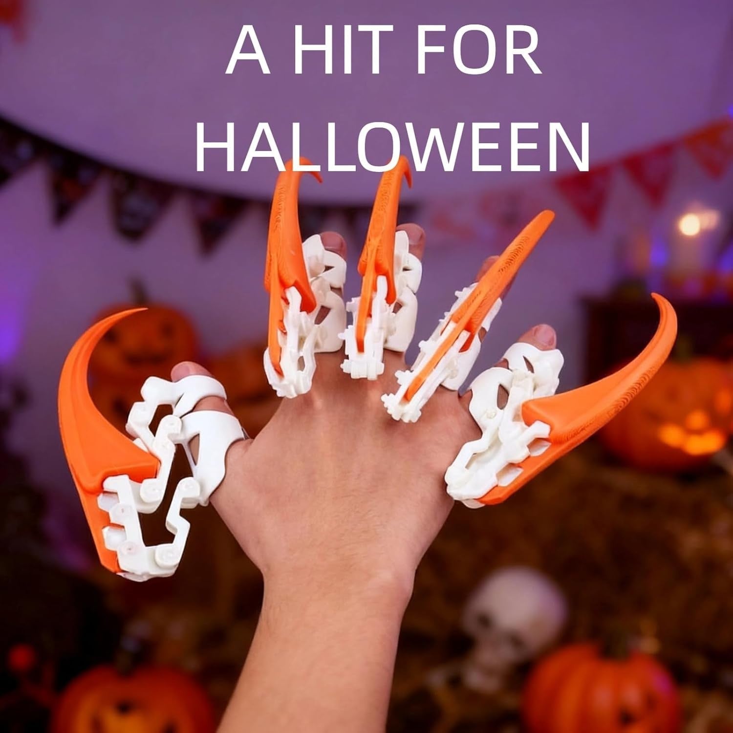 3D Printed Halloween Fidget Toy Anxiety Relief Cool Desk Decor Orange