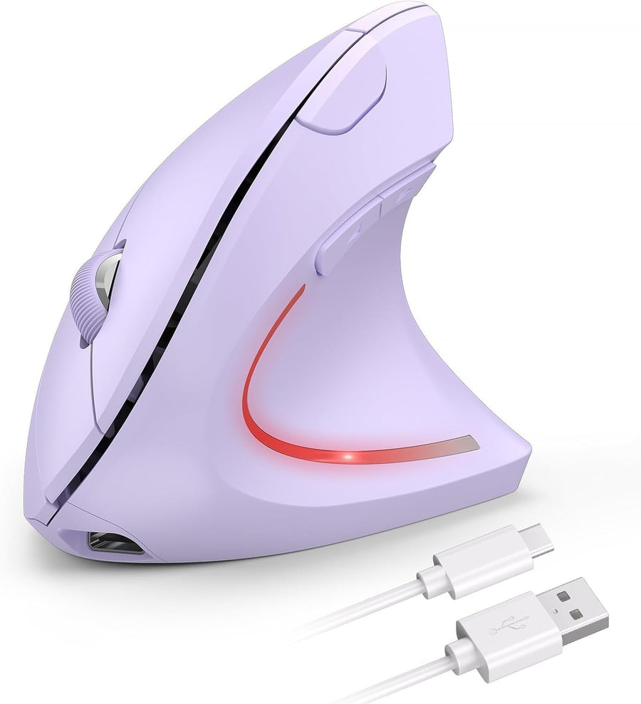 Vertical Ergonomic Wireless Mouse 4800 DPI Rechargeable Silent USB