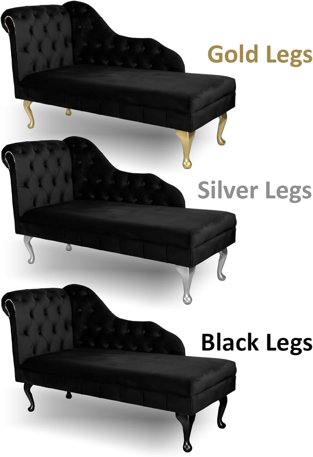 Velvet Tufted Chaise Lounge Sofa Right Hand – Handmade, Durable & Stylish