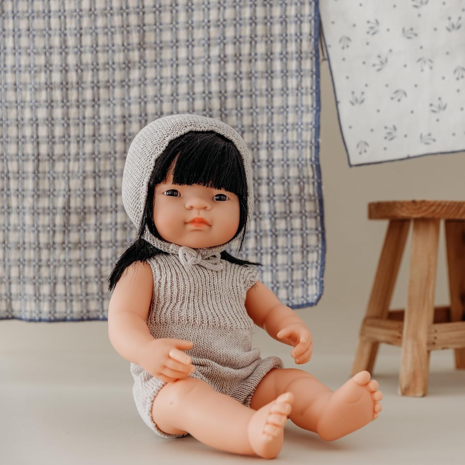 38cm Anatomically Correct Baby Doll Asian Girl Soft Vinyl Scented