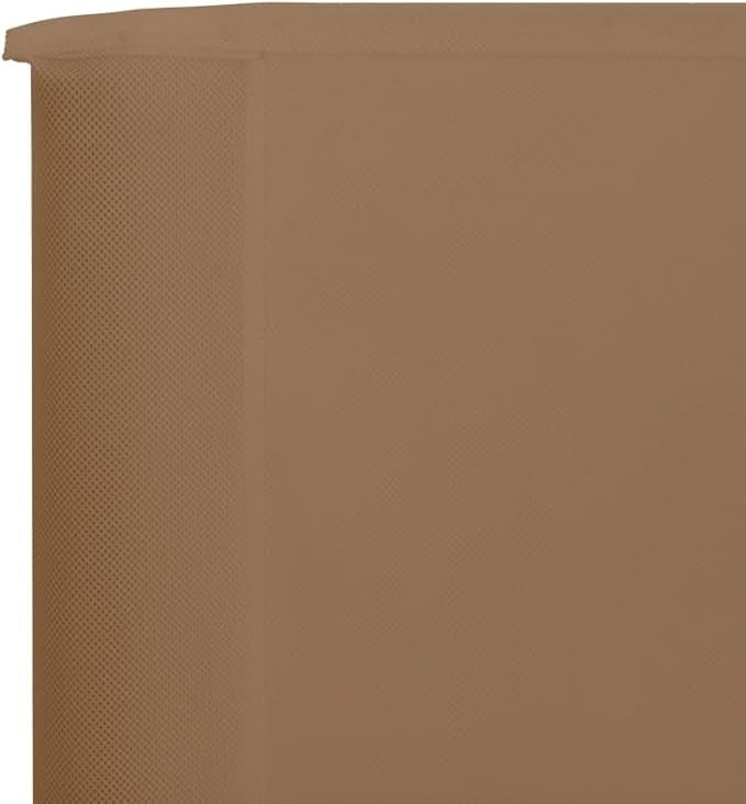 Taupe 3-Panel Wind Screen 400x120cm Outdoor Garden Privacy Divider Shelter