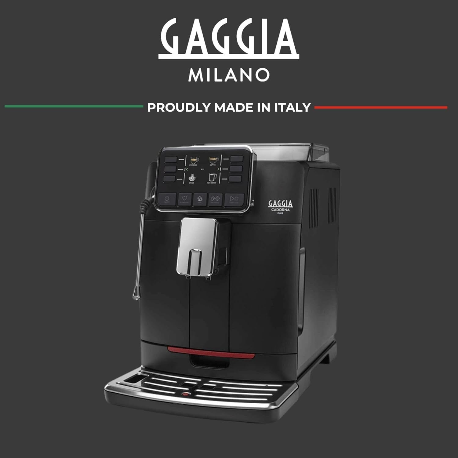 Automatic Bean-to-Cup Coffee Machine with Steam Wand 1400W 60oz Black