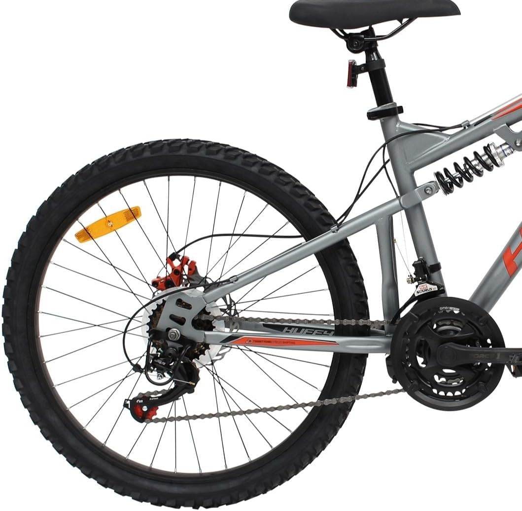 Full Suspension Youth Mountain Bike 21-Speed Disc Brakes 24" Wheels