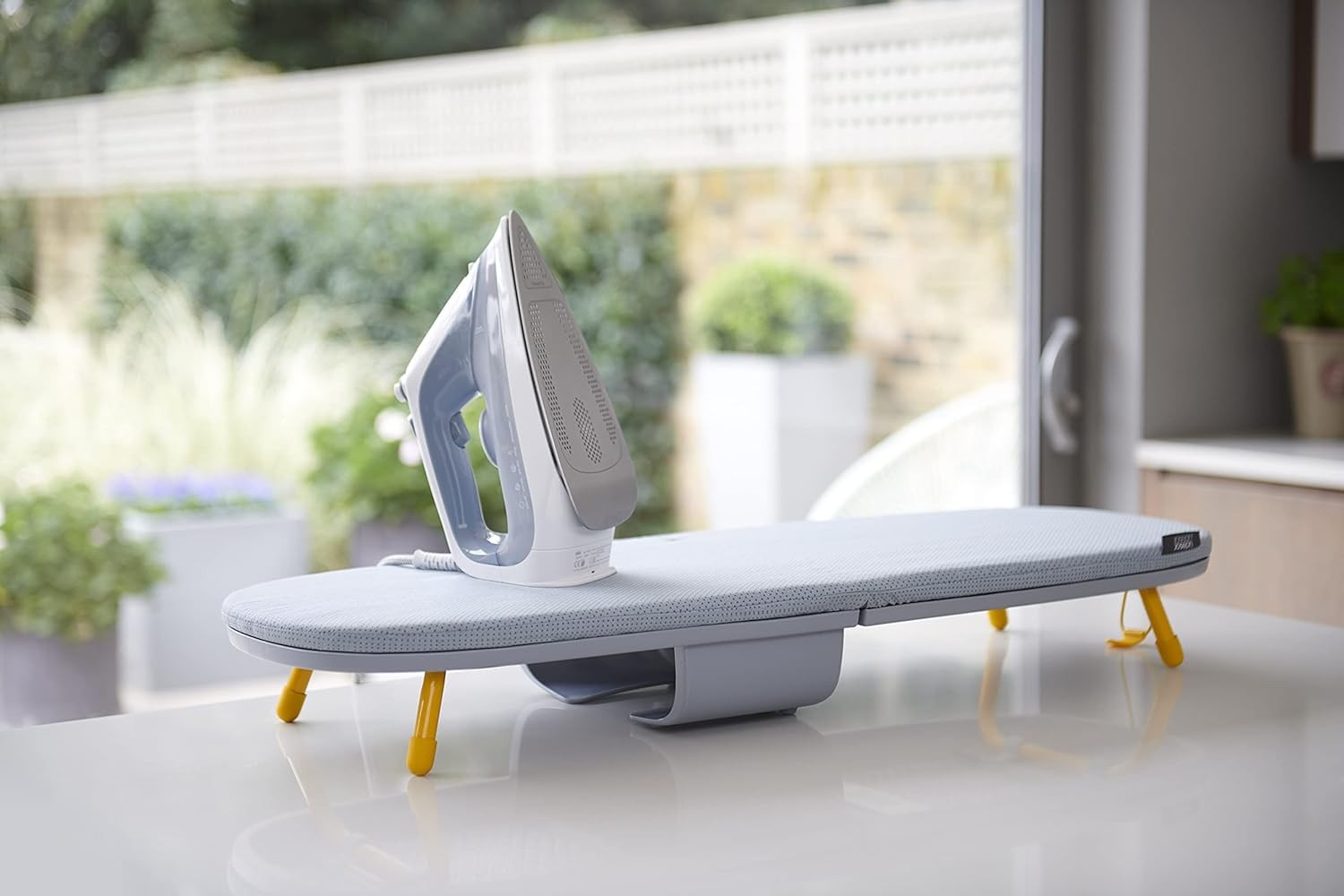 Table Top Ironing Board Foldable Compact Space Saving Storage Pocket