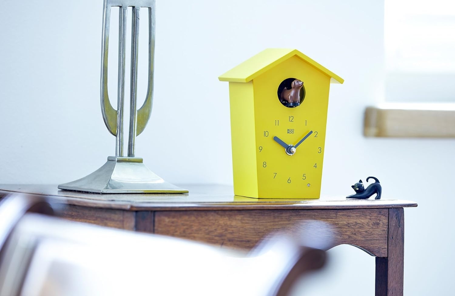 Yellow Animal Sound Cuckoo Clock Farm Animal Kids Wall Desk Decor Gift
