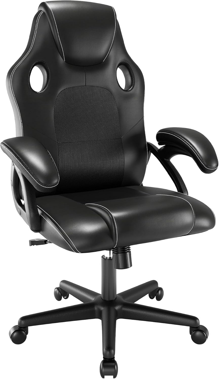 Ergonomic Office Gaming Chair High Back Faux Leather Lumbar Support
