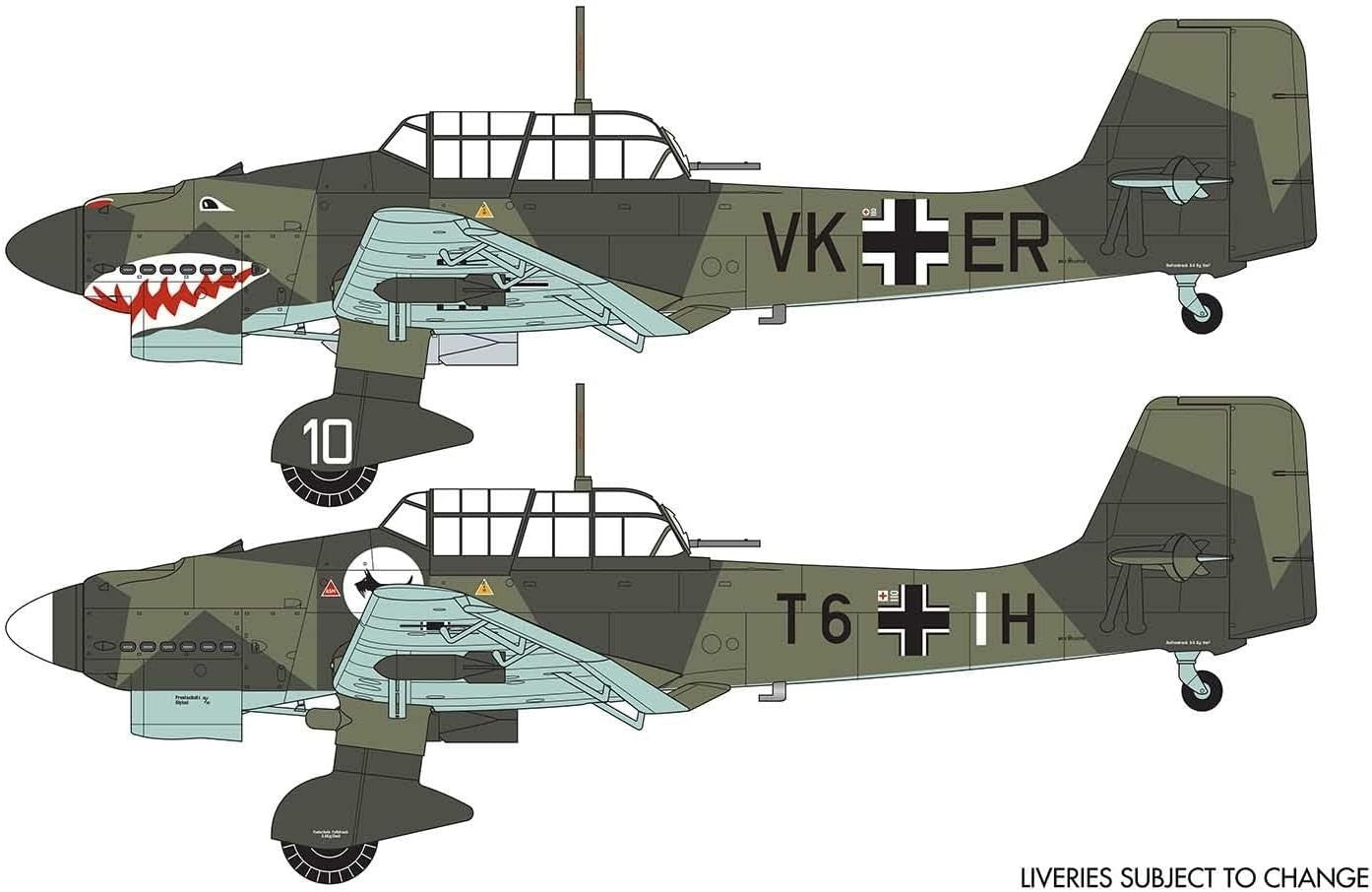 1:72 Junkers Ju87 B-1 Stuka Model Kit Plastic Plane Building Set 110 Parts