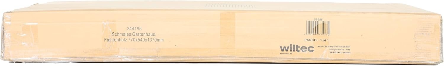 Slim Wooden Garden Cabinet with Bitumen Roof – 137 cm Outdoor Storage