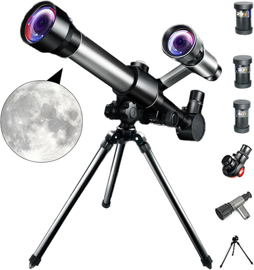 Kids 50mm Refractor Telescope with Tripod 20/30/40X HD Portable