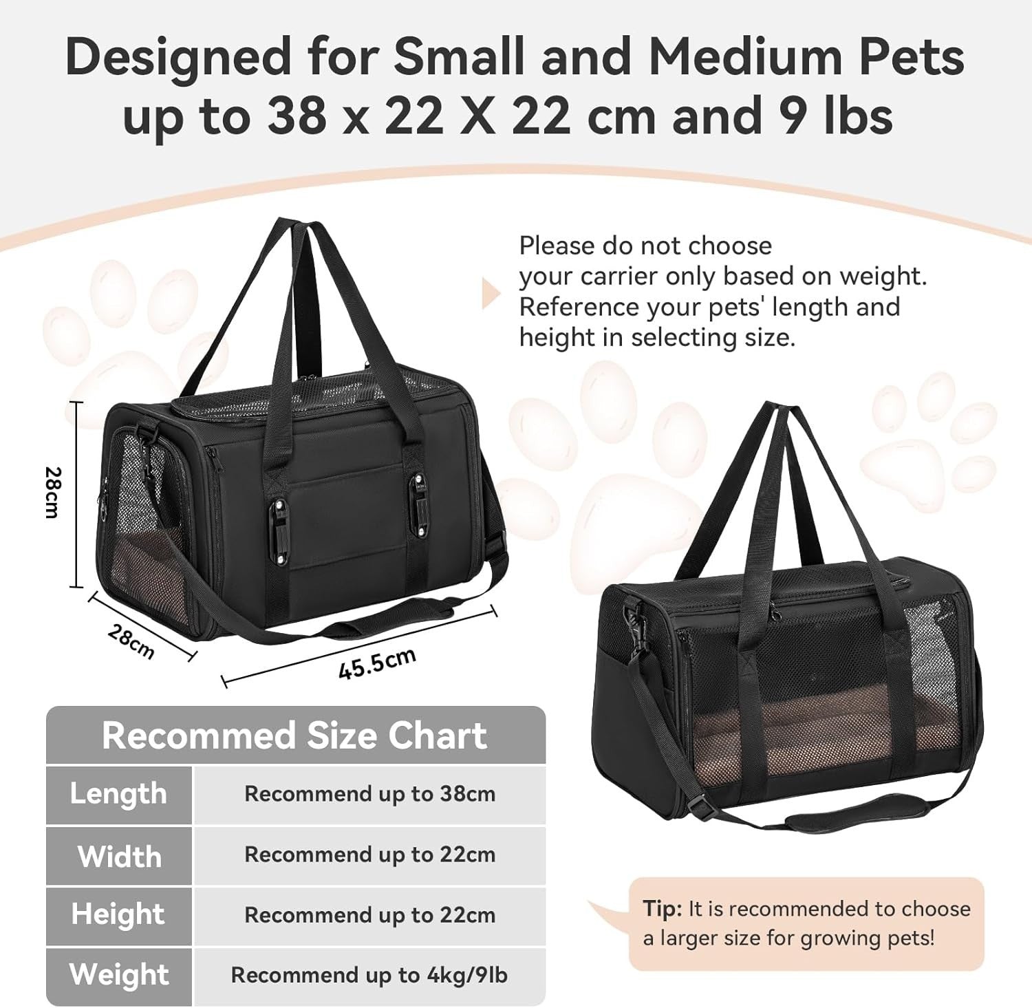 Escape Proof Cat Car Seat Carrier Safety Buckle Lockable Travel Bag