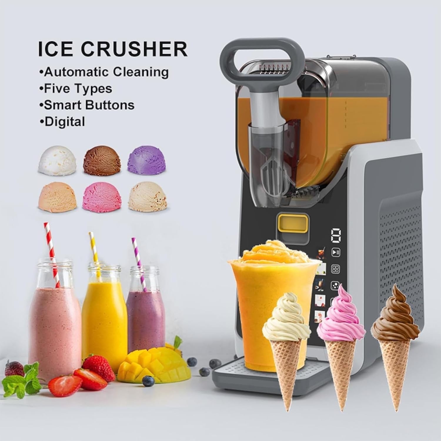 Slushie Machine Home Frozen Drink Maker 2L LCD Auto Clean No Ice Needed