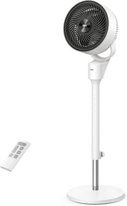 80ft Electric Standing Fan – 3-Speed Quiet Oscillating Pedestal w Remote Control