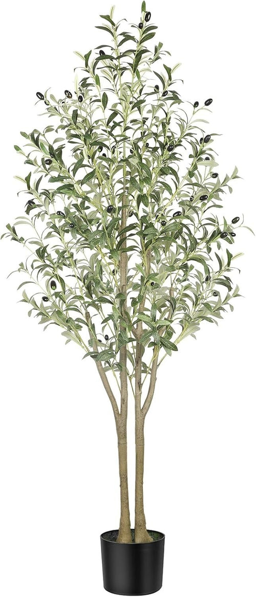 5ft Artificial Olive Tree with Pot Lifelike Leaves Indoor Outdoor Home Decor