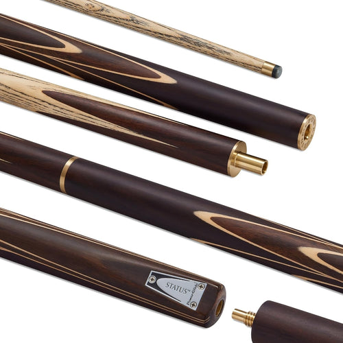 Precision 3/4 Jointed Ash Snooker Cue 57in 18oz Rosewood Butt 9.5mm