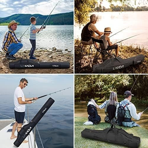 210cm Fishing Rod Carry Bag Heavy Duty Foldable Tackle Case