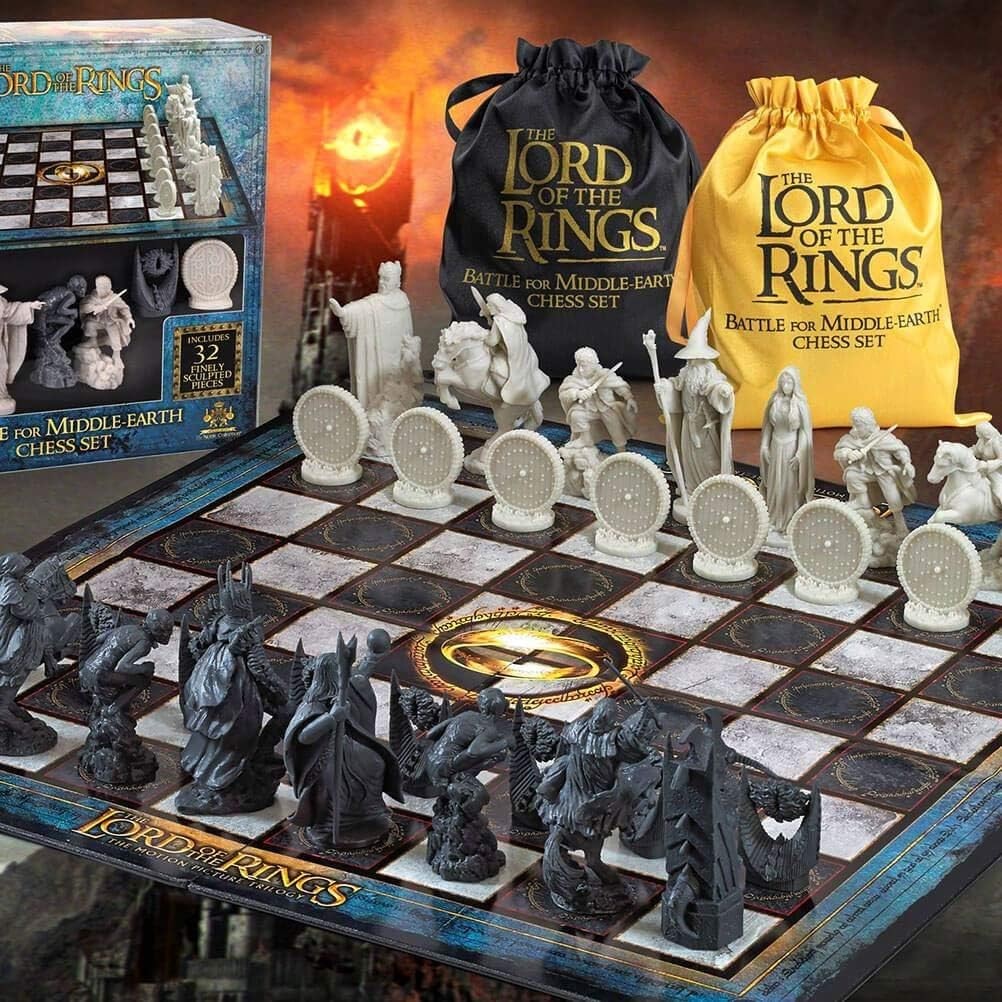 Lord of the Rings Middle Earth Chess Set Fantasy Battle Board Game Ages 8+