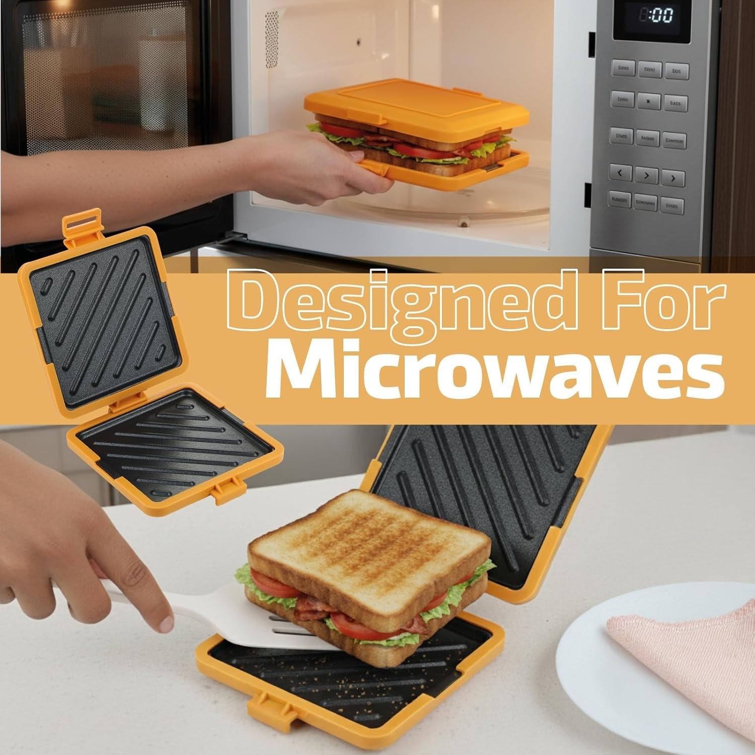 Microwave Toastie Maker Non Stick Sandwich Grill
