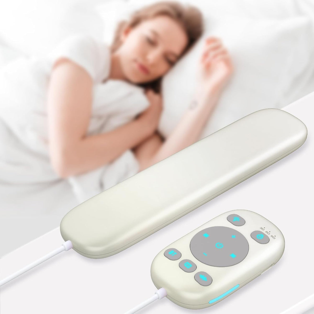 Bone Conduction Pillow Speaker for Sleep, 36 Sounds, Bluetooth & Timer